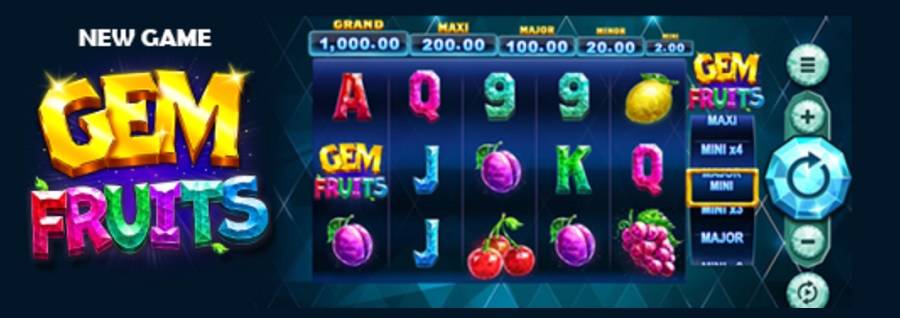 Get 40 Free Spins For Gem Fruits Slot